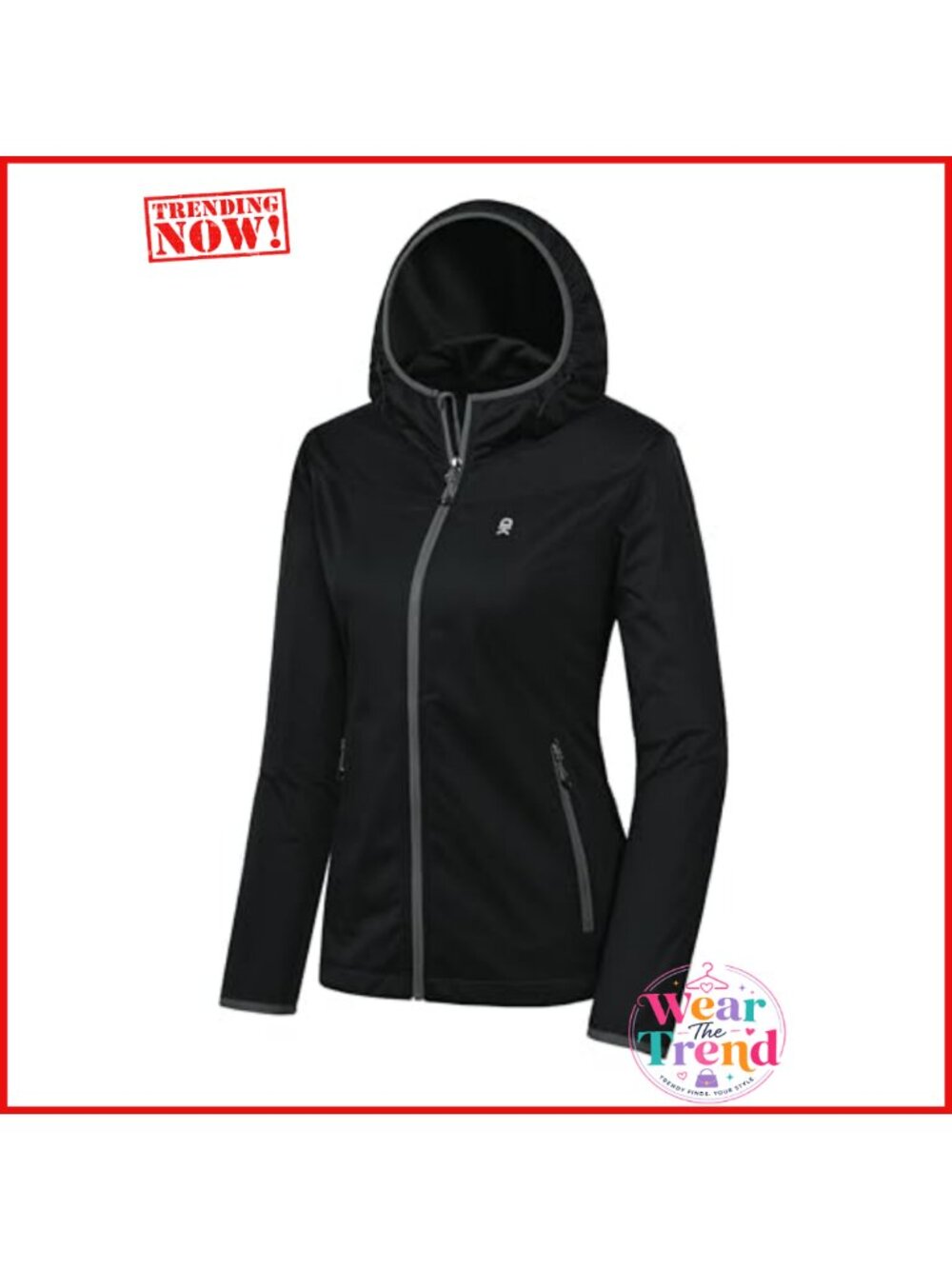 Lightweight Hooded Softshell Jacket Windproof Water Repellent Running Hiking